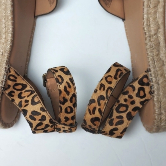 Soludos Flatform Cadiz Sandals in Leopard Calf Hair Platform Espadrilles Size 11 - Picture 11 of 16